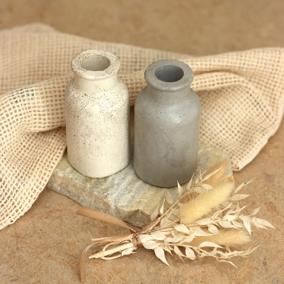 Betonvase ; Vase ; Trockenblumenvase 2 1