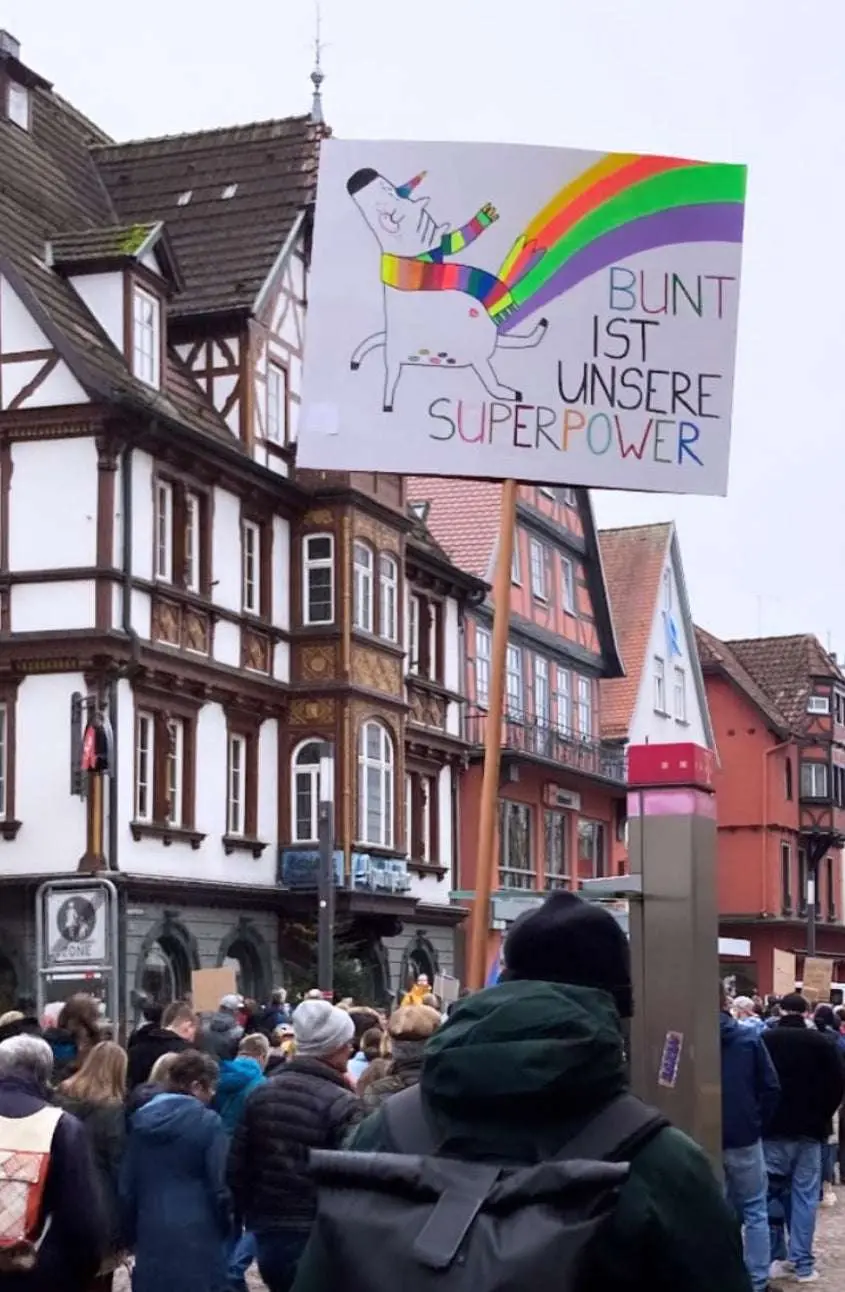 Demoplakat Fck Afd Einhorn | Downloaddatei 2