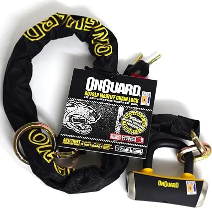 Onguard Mastiff 8019 Chain Lock 110Cm X 10Mm Shackle 14Mm 1