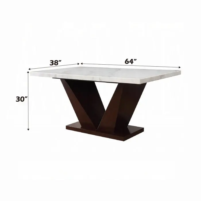Forbes Dining Table With Marble Top 1