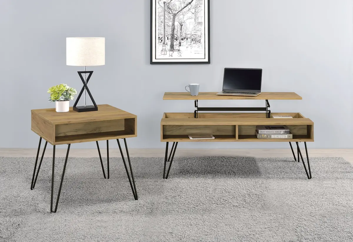 Fanning Lift-Top Coffee Table Set 1