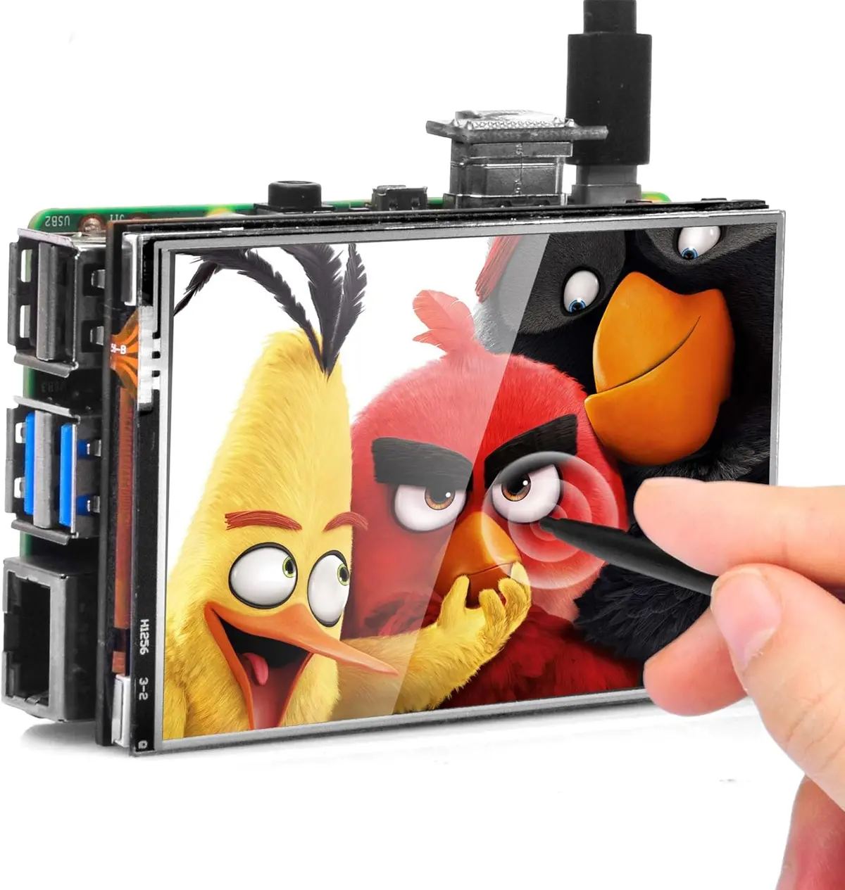 Osoyoo Hdmi 3.5インチlcdディスプレイ 汎用 モニター タッチスクリーン Raspberry Pi 4 8Gb 4Gb 2Gb 3 2 Model B に対応 1