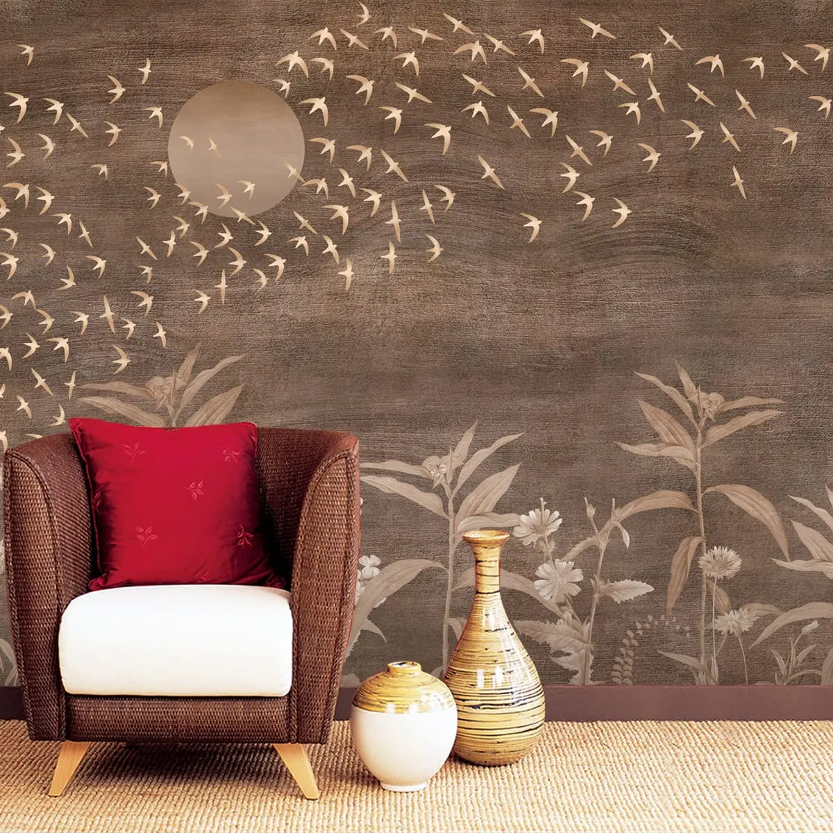 Arzoo, Abstract Theme Room Wallpaper, Customised 1