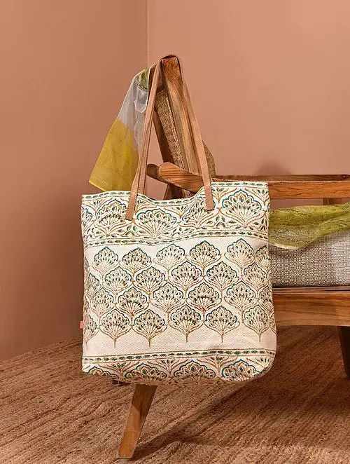 Benz -  Block Printed Tote  Bag 1
