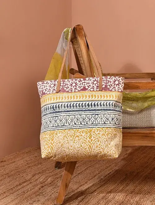 Marino - Block Print Tote Bag 1