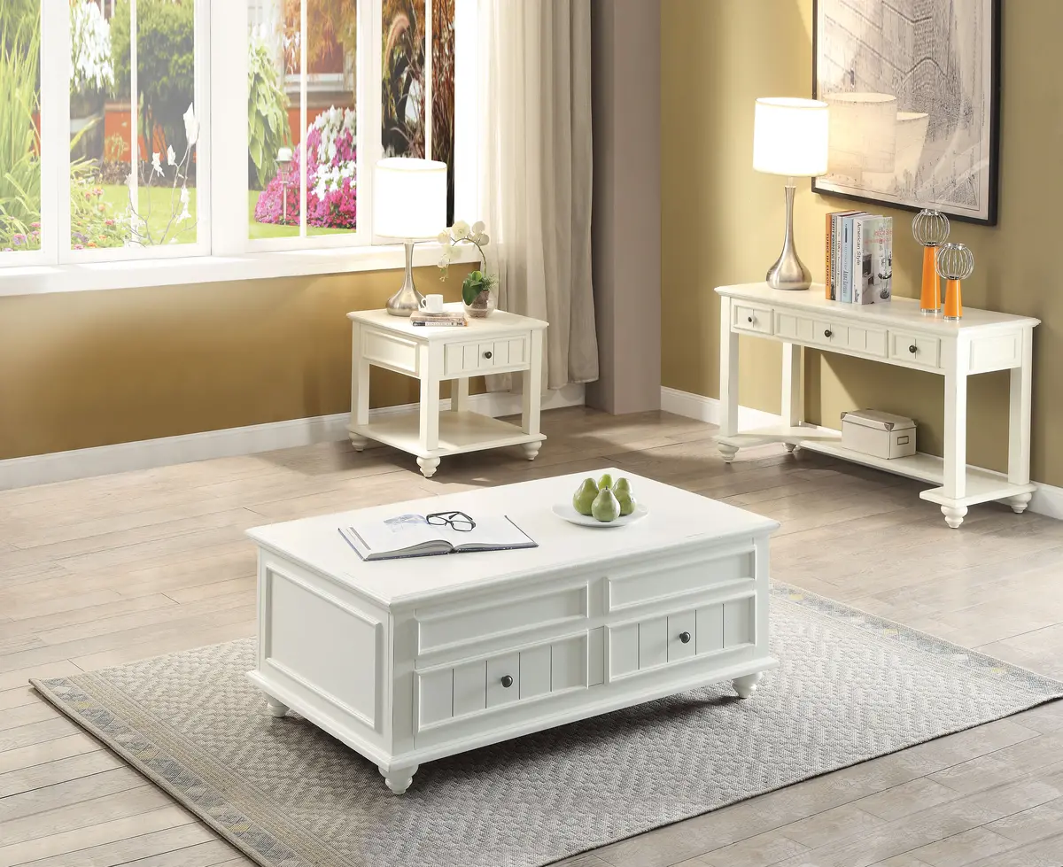 Natesa White Washed Coffee Table 1