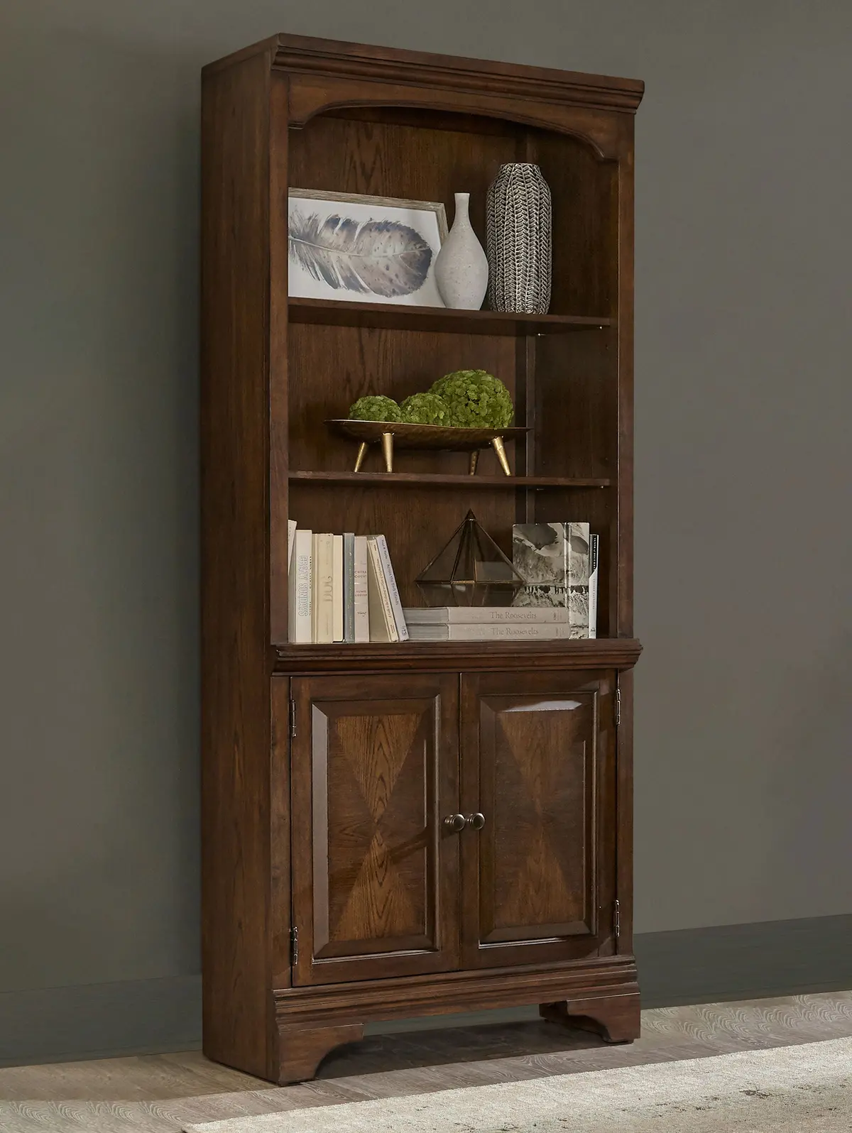 Hartshill Bookcase With Cabinet 2