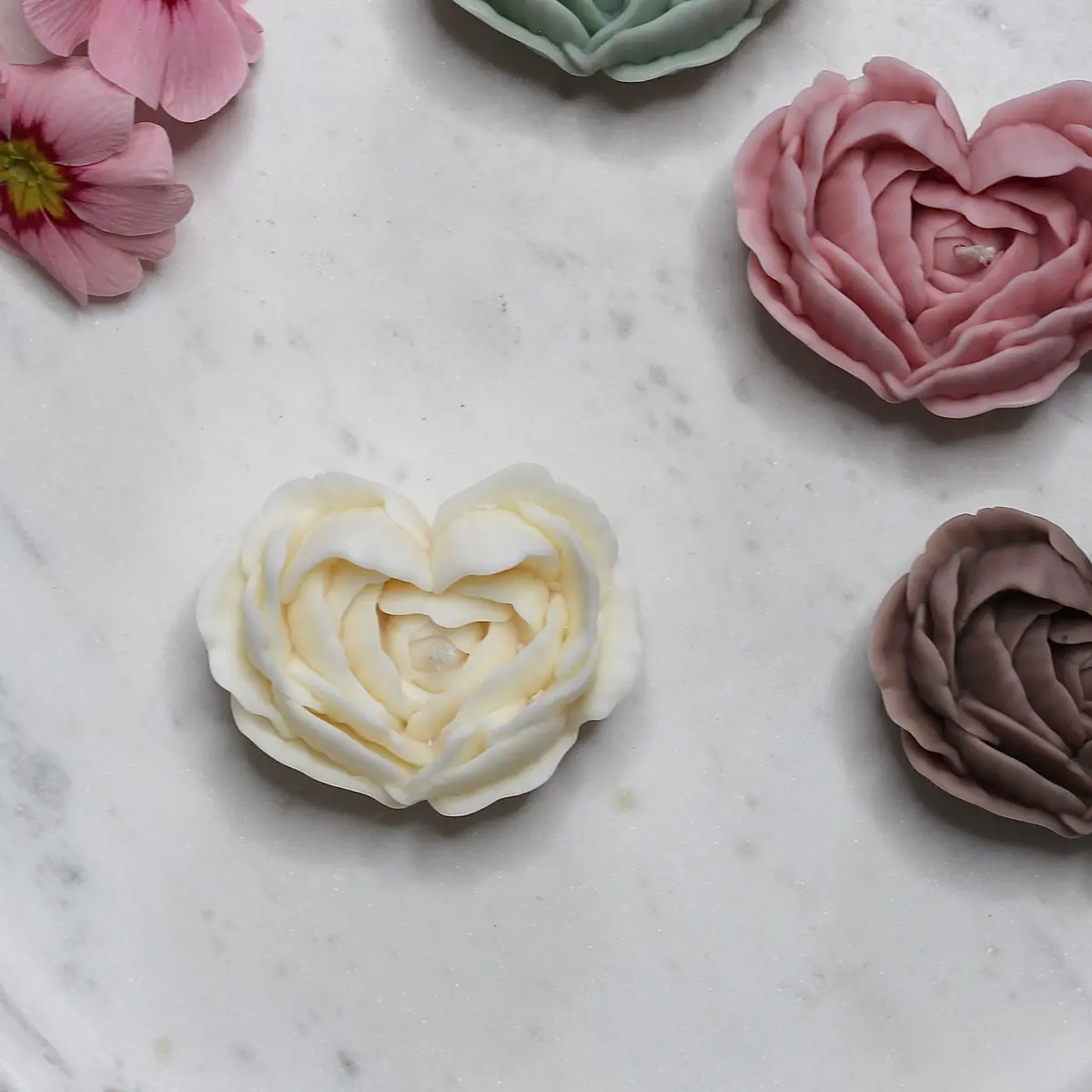 Kerze „Rosen Herz" 1