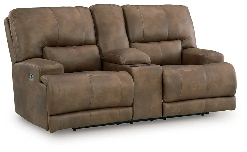 Beckley Place Power Reclining Loveseat With Console 1