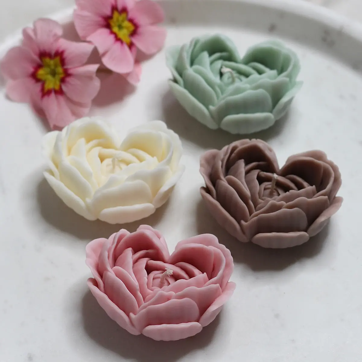 Kerze „Rosen Herz" 1