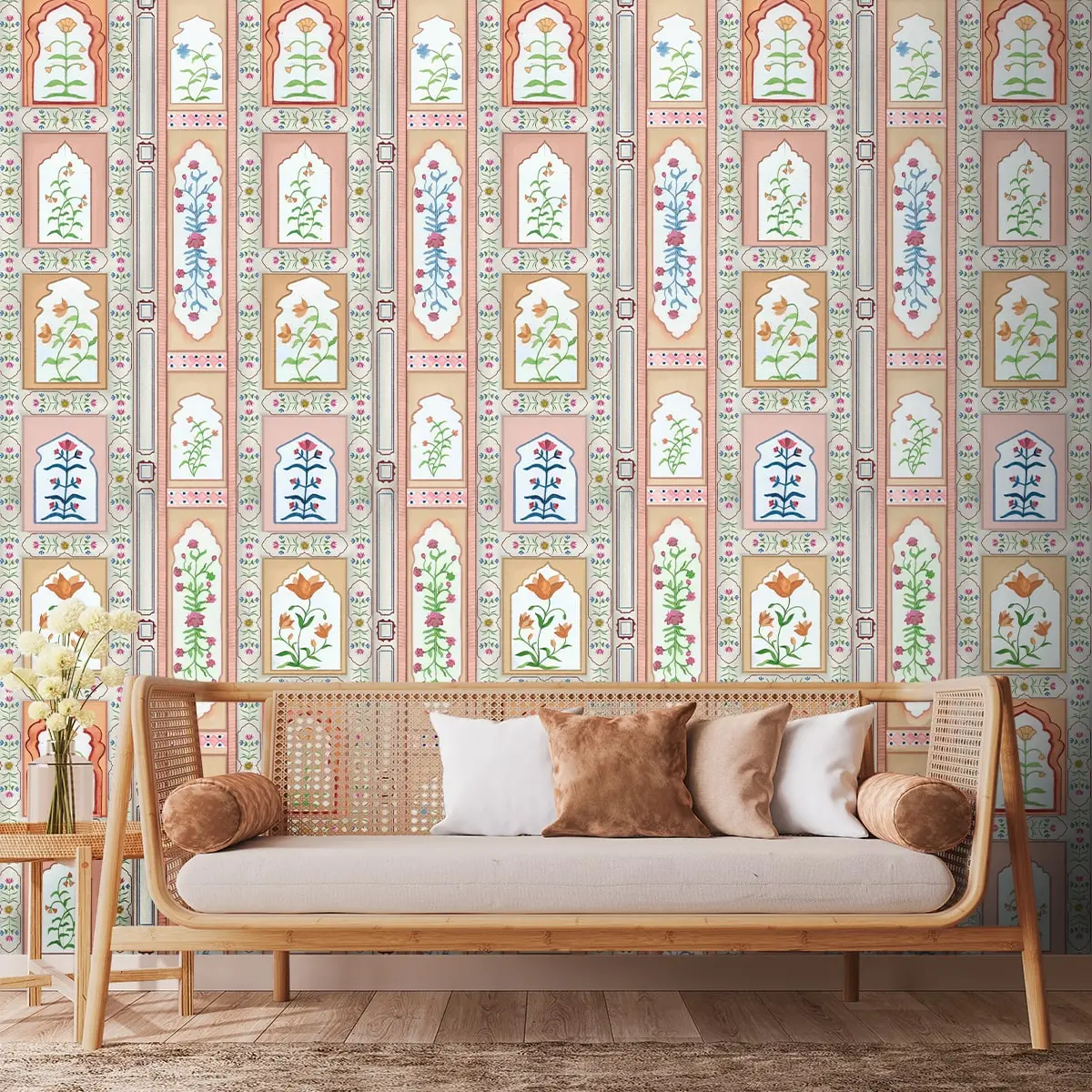 Mandan Symphony Of Flowers On Wallpaper 1