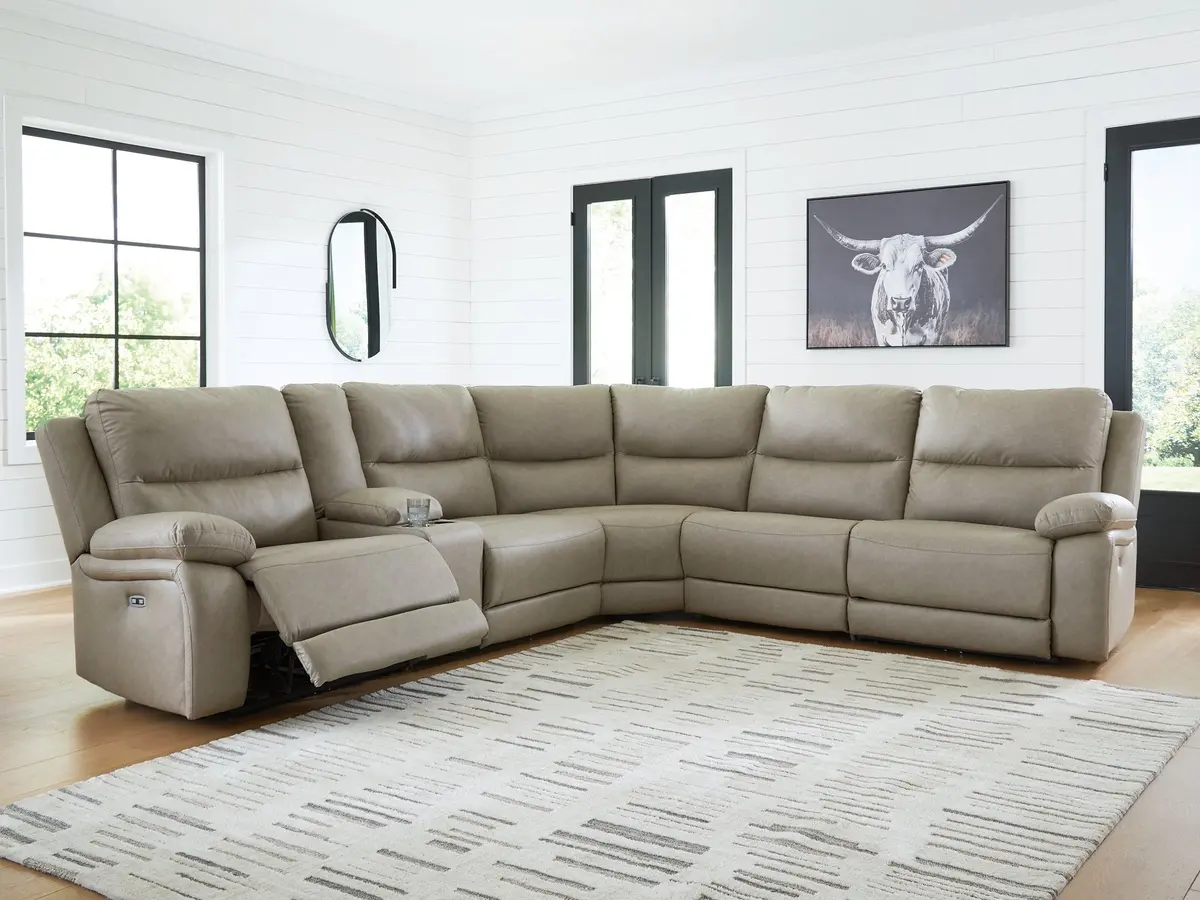 Narwhal Place Reclining Sectional With Storage Console 2