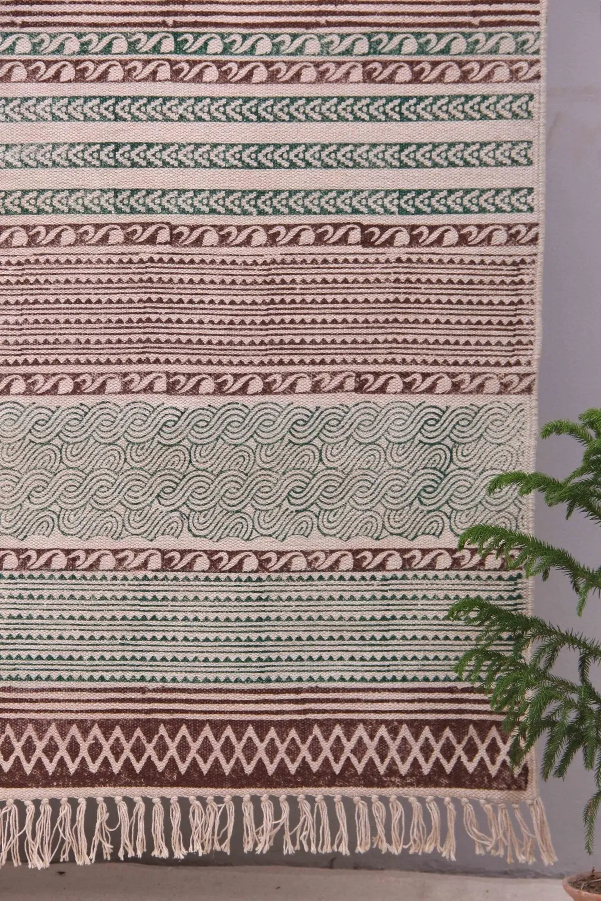 Scream- Block Printed Rug 5