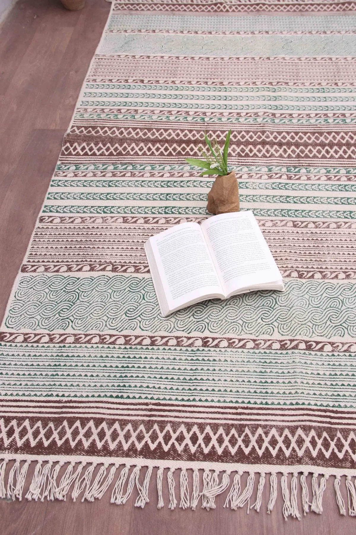 Scream- Block Printed Rug 3