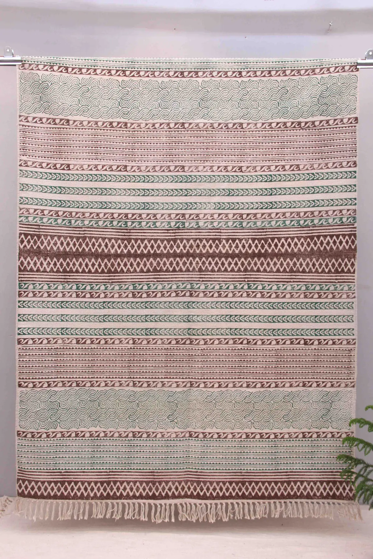 Scream- Block Printed Rug 1
