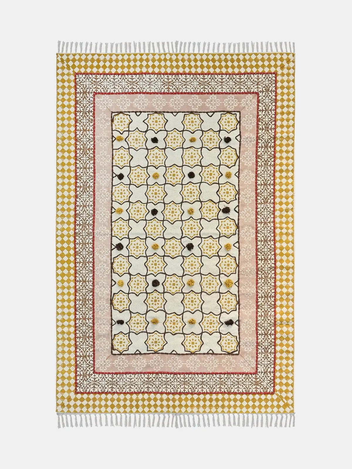 Aurina - Block Printed Rug 1
