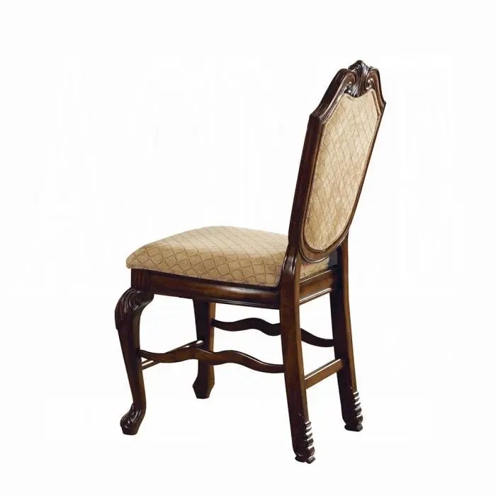 Chateau De Ville Fabric & Espresso Counter Height Chair 1