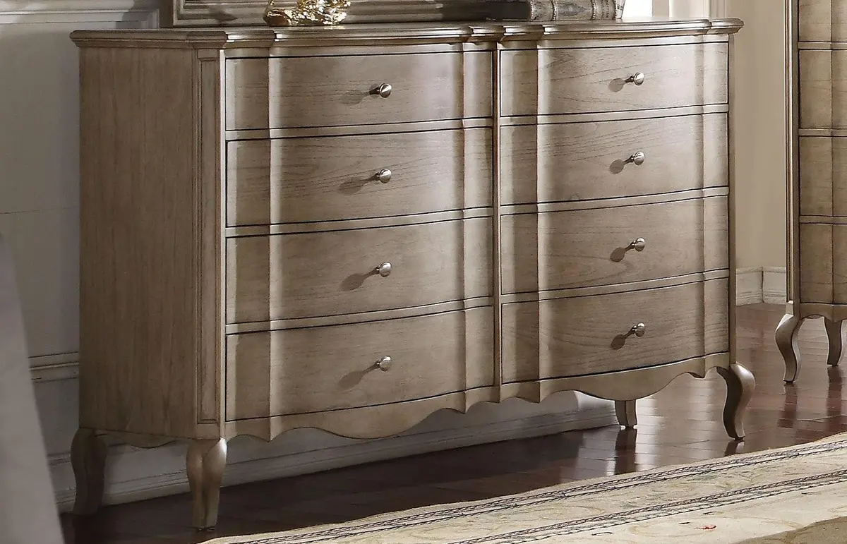 Acme Chelmsford Drawer Dresser In Antique Taupe 26055 1
