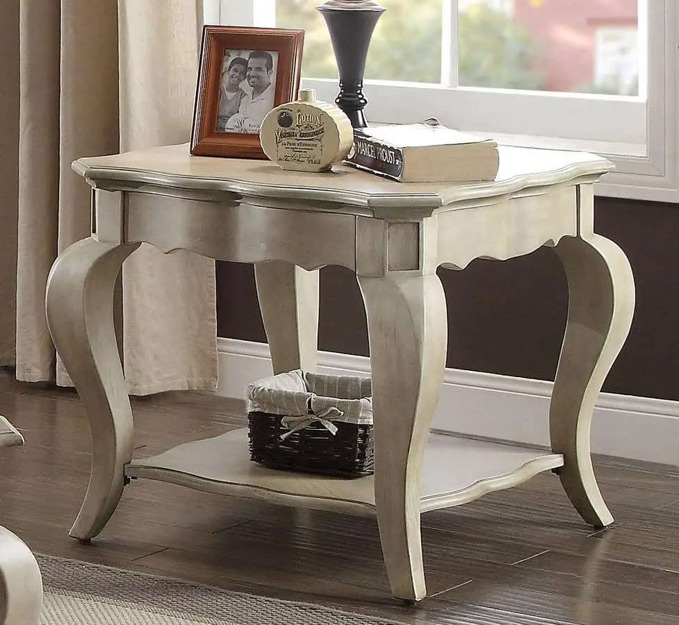 Acme Chelmsford End Table In Antique Taupe 86052 1