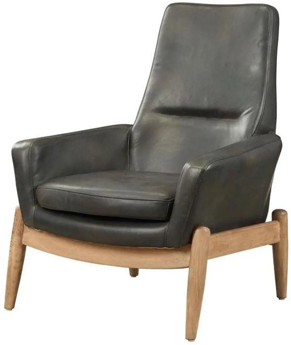 Acme Dolphin Accent Chair In Black 59533 1