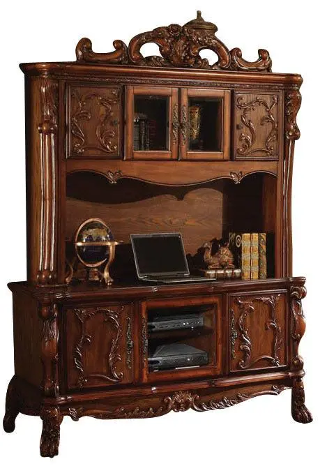 Acme Dresden Bookcase In Cherry Oak 12172 1