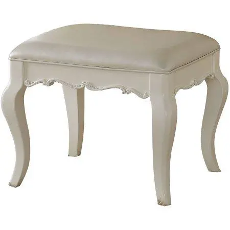 Acme Edalene Vanity Bench In Pearl White 30519 1