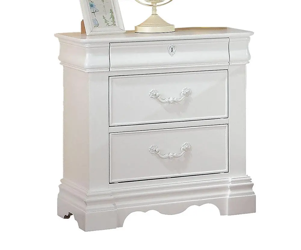 Acme Estrella Youth Nightstand In White 30243 1