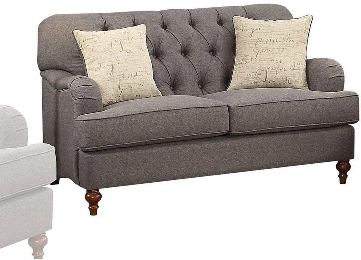 Acme Furniture Alianza Loveseat In Dark Gray 53691 1
