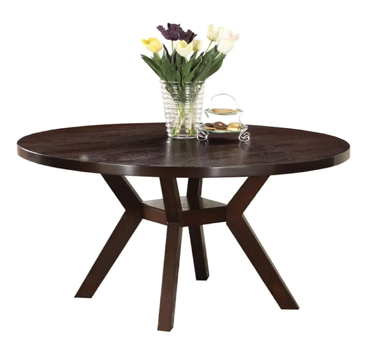 Acme Furniture Drake Round Dining Table In Espresso 16250 1