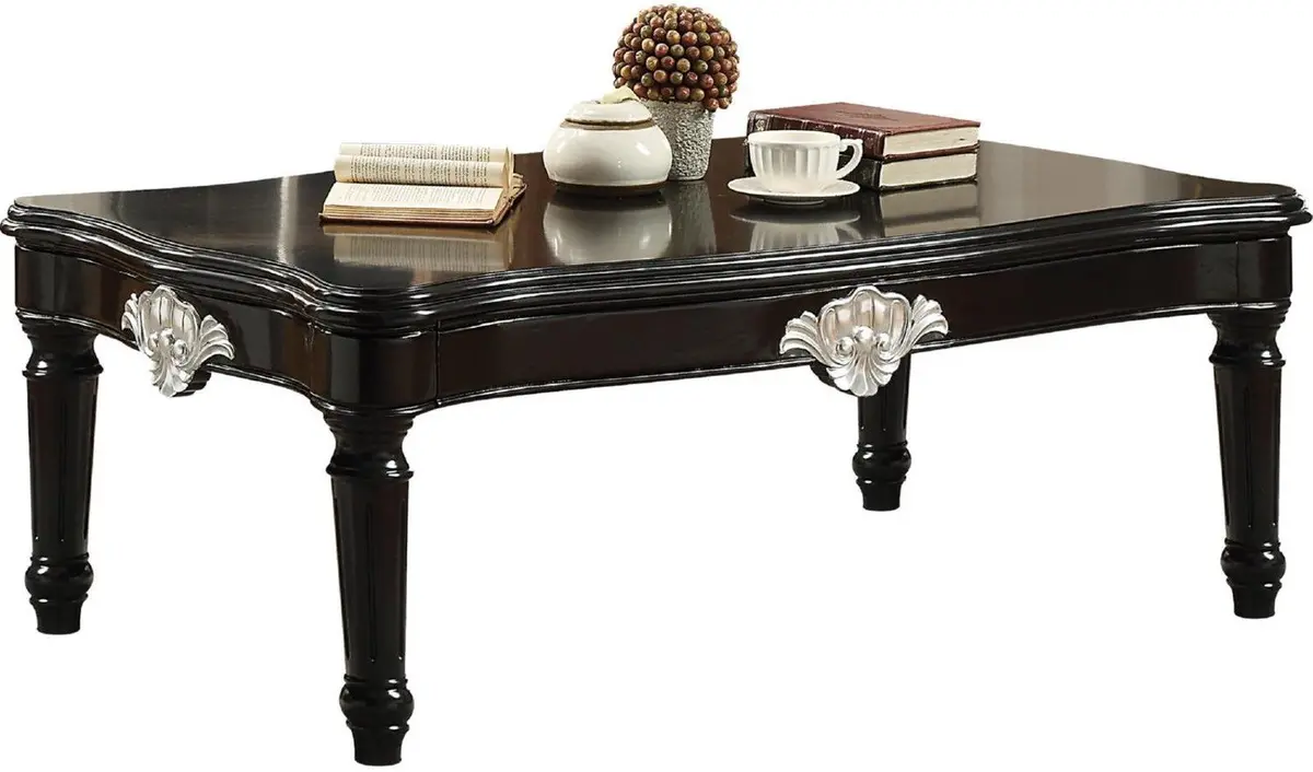 Acme Furniture Ernestine Coffee Table In Black 82110 1