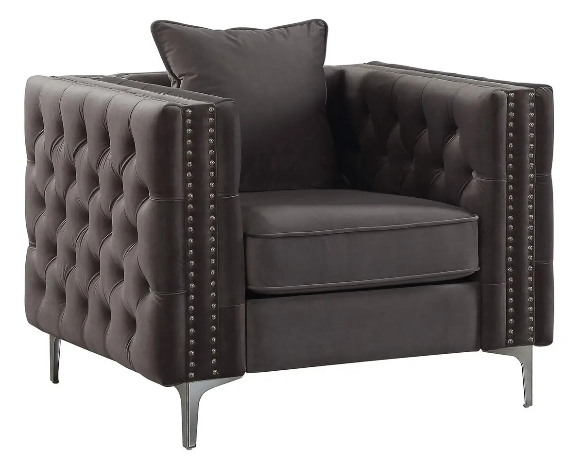 Acme Furniture Gillian Ii Chair In Dark Gray 53389 1