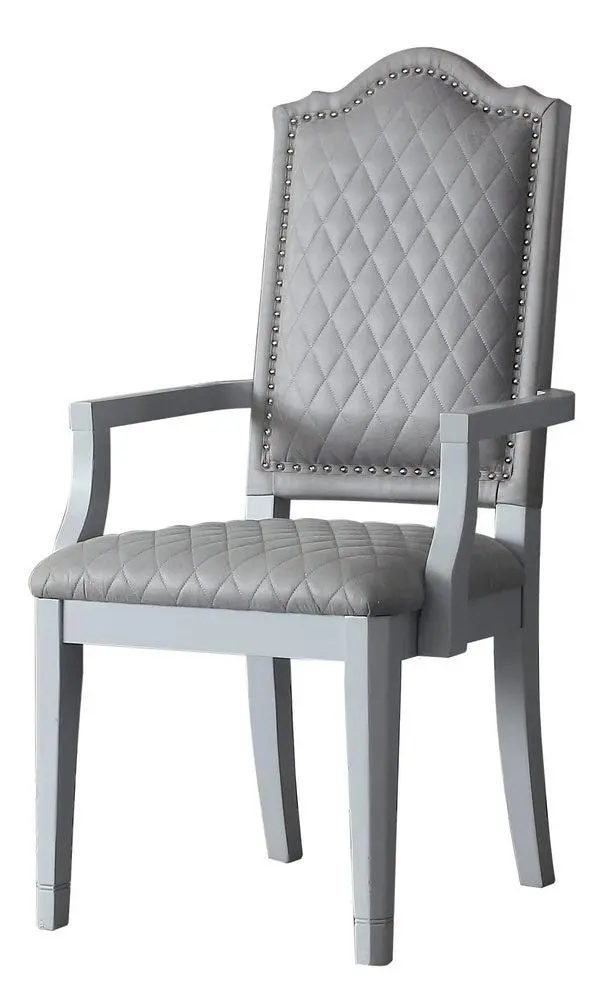 Acme Furniture House Marchese Arm Chair In Pearl Gray (Set Of 2) 68863 1