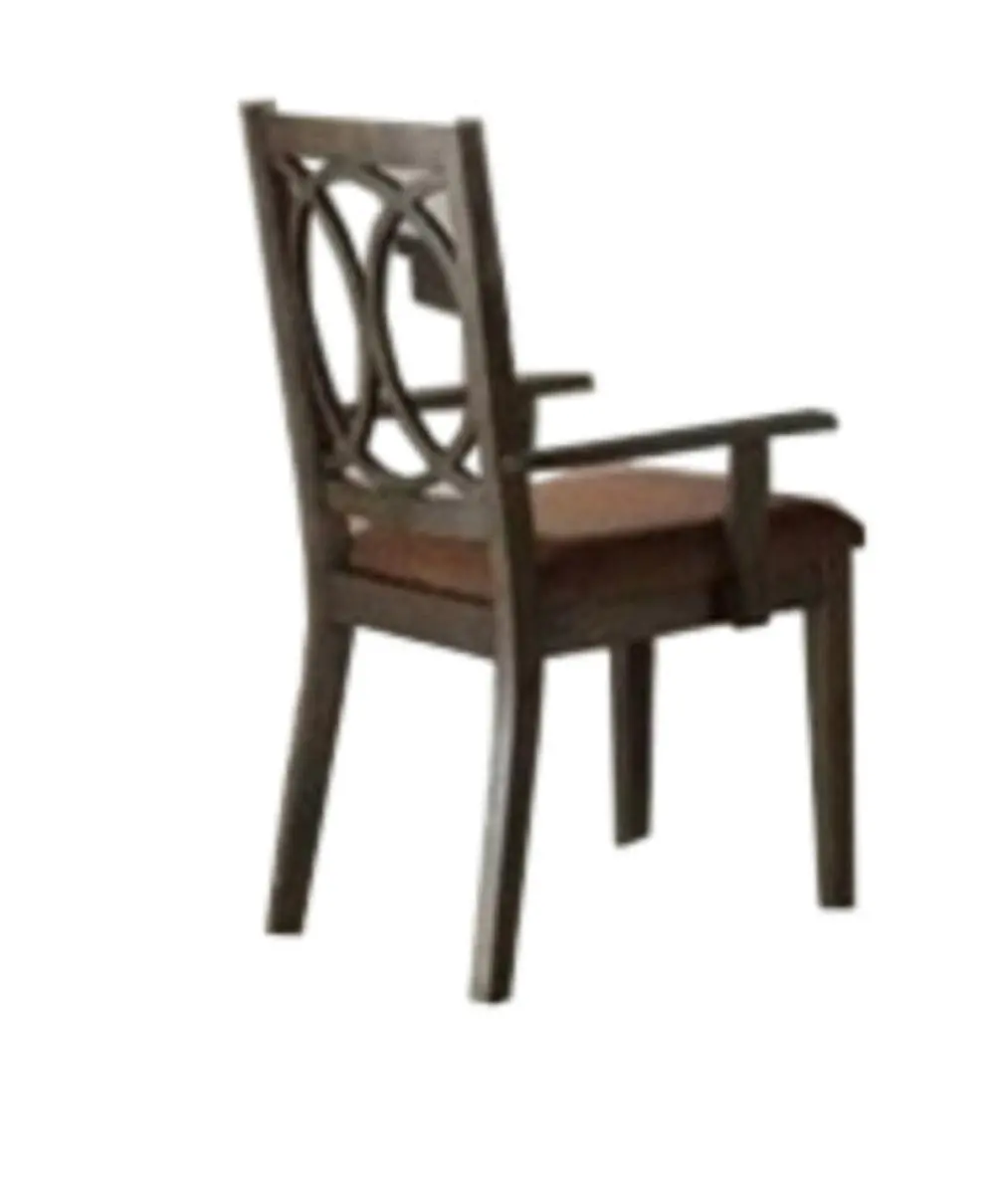 Acme Furniture Jameson Arm Chair (Set Of 2) In Brown Fabric & Espresso 62319 1