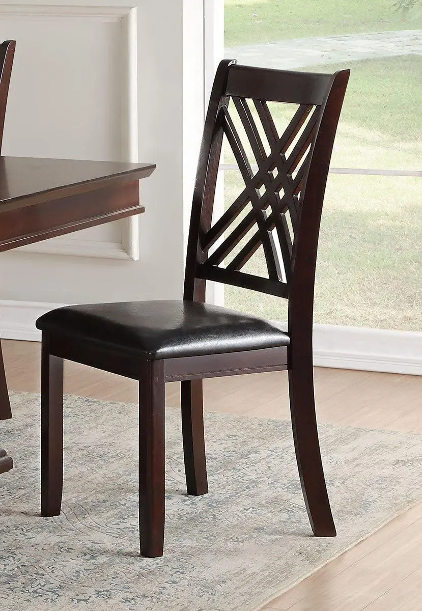Acme Furniture Katrien Side Chair In Black And Espresso (Set Of 2) 71857 1