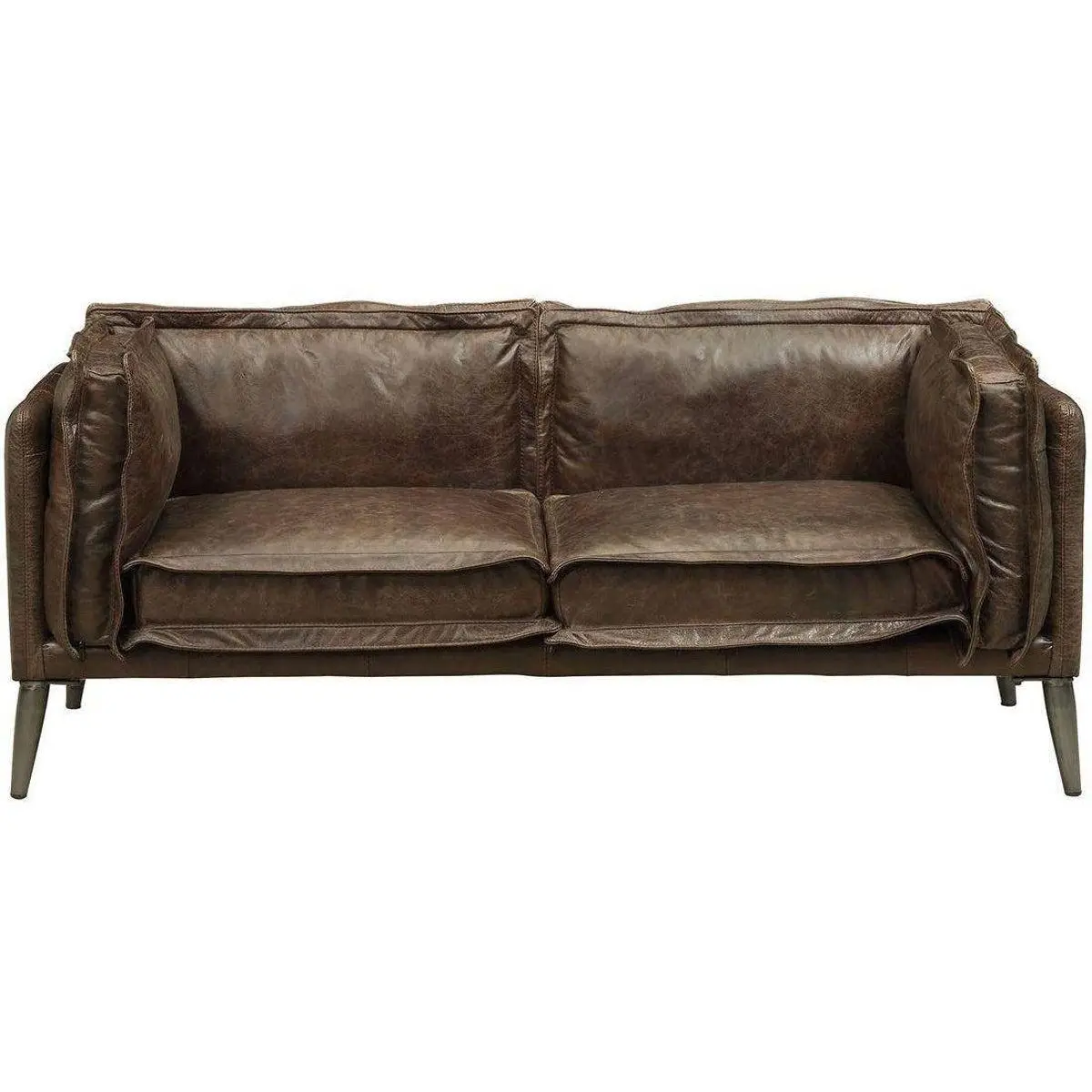 Acme Furniture Porchester Loveseat In Distress Chocolate 52481 1