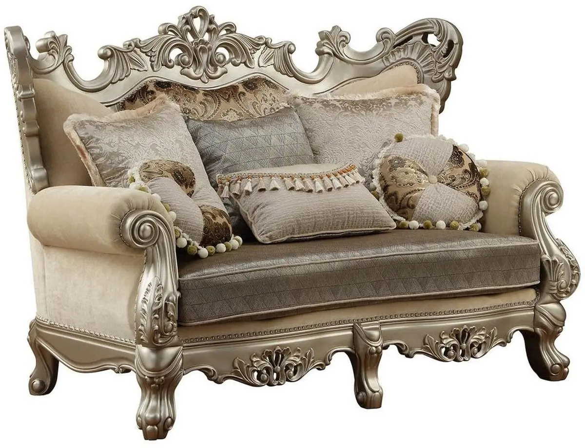 Acme Furniture Ranita Loveseat In Champagne 51041 1