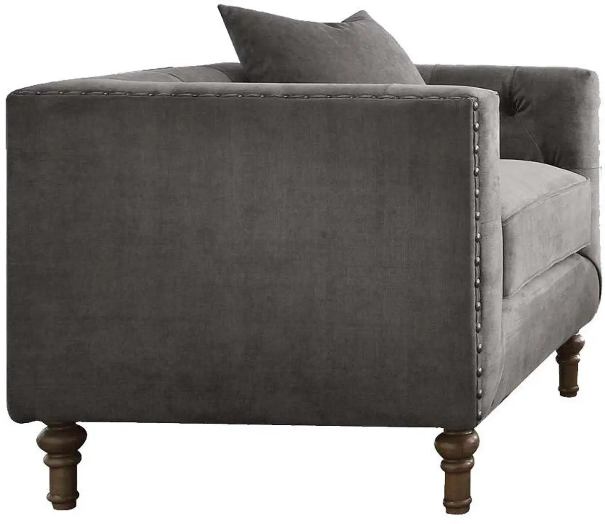 Acme Furniture Sidonia Arm Chair In Gray Velvet 53582 1