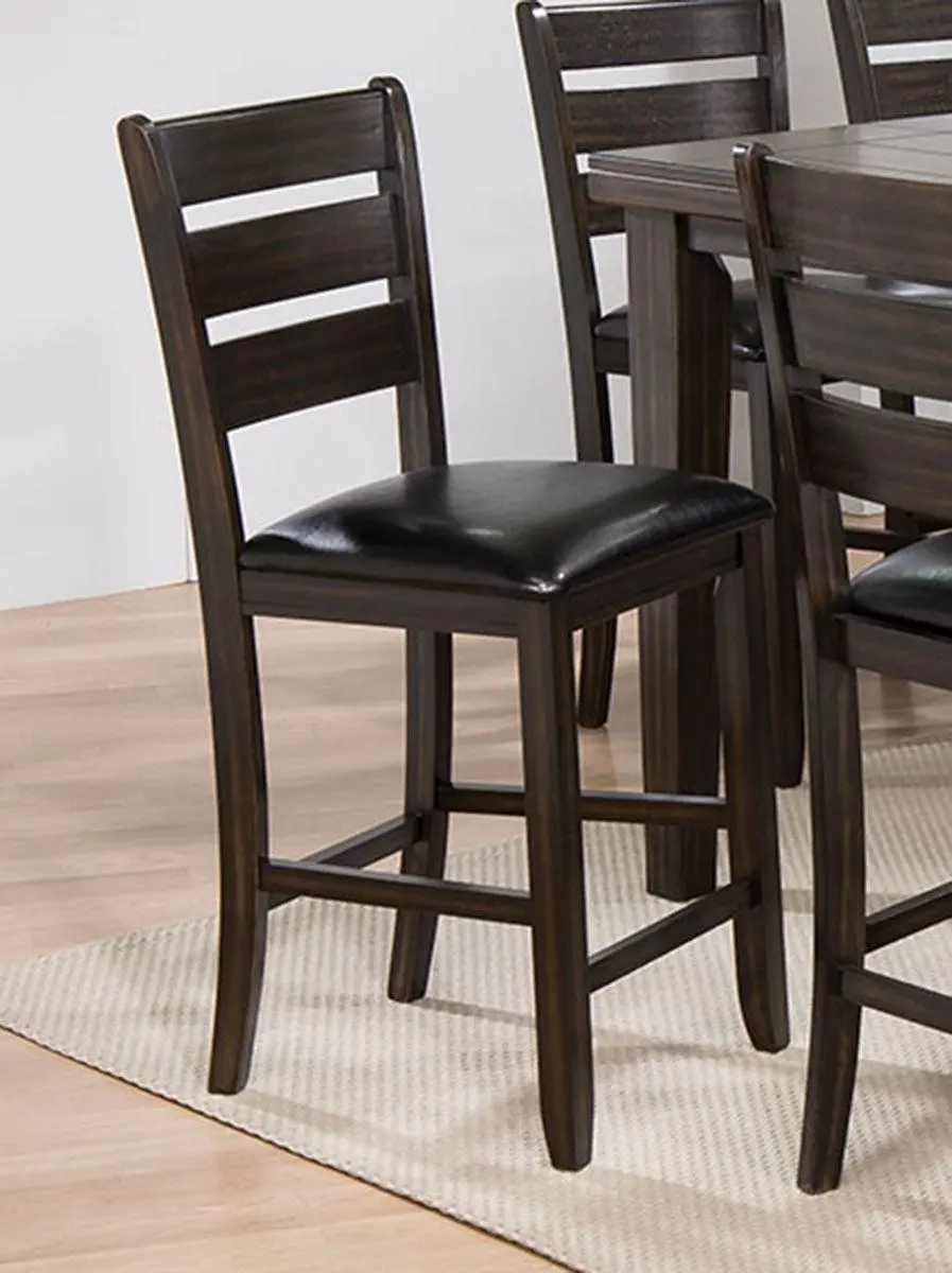 Acme Furniture Urbana Counter Height Chair In Black And Espresso (Set Of 2) 74633 1