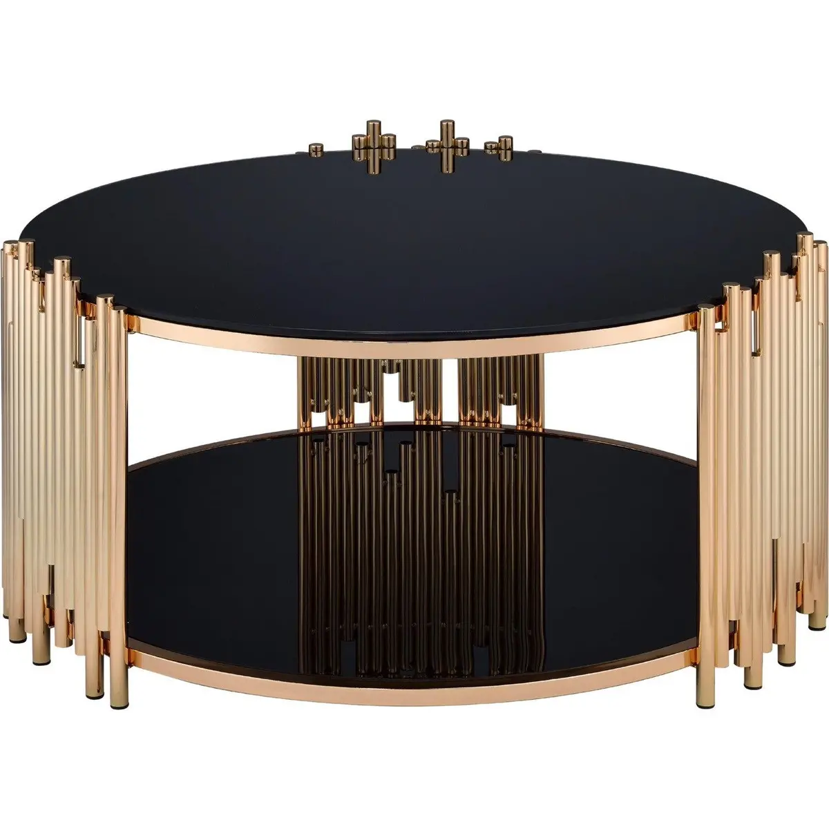 Acme Furniture Tanquin Coffee Table In Gold/Black 84490 1