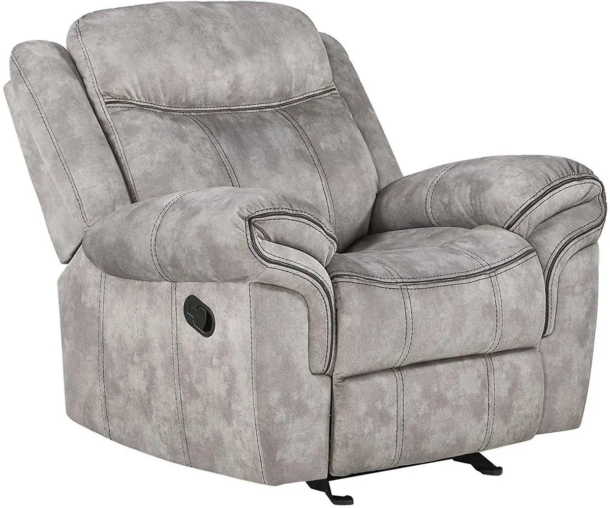 Acme Furniture Zubaida Motion Glider Recliner In 2-Tone Gray Velvet 55027 1