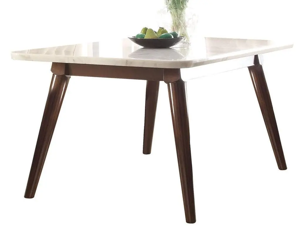 Acme Gasha Dining Table In White/Walnut 72820 1