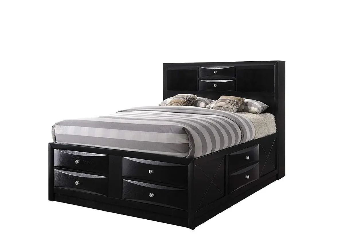 Acme Ireland Full Storage Bed In Black 21620F 1