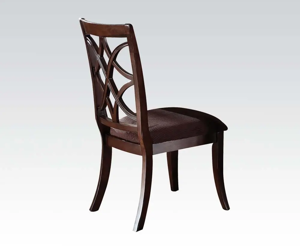 Acme Keenan Dining Side Chairs (Set Of 2) In Dark Walnut 60257 1