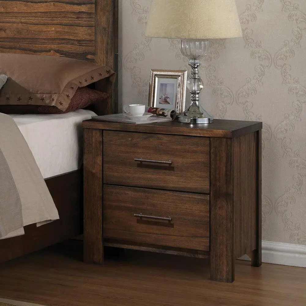 Acme Merrilee 2-Drawer Nightstand In Oak 21683 1