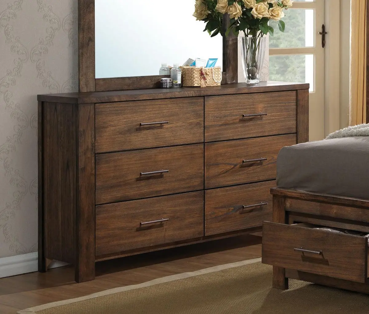 Acme Merrilee Drawer Dresser In Oak 21685 1
