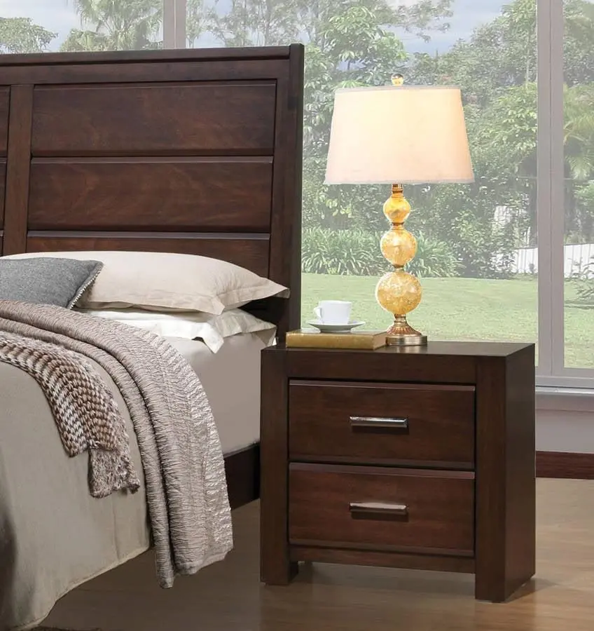 Acme Oberreit 2 Drawer Nightstand In Walnut 25793 1