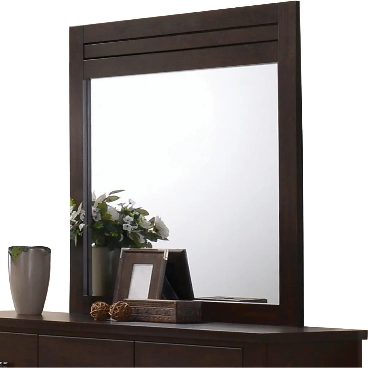 Acme Panang Mirror In Mahogany 23374 1