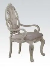 Acme Ragenardus Arm Chair In Antique White (Set Of 2) 61283 1