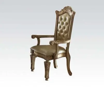 Acme Vendome Arm Chair (Set Of 2) In Gold Patina 63004 1