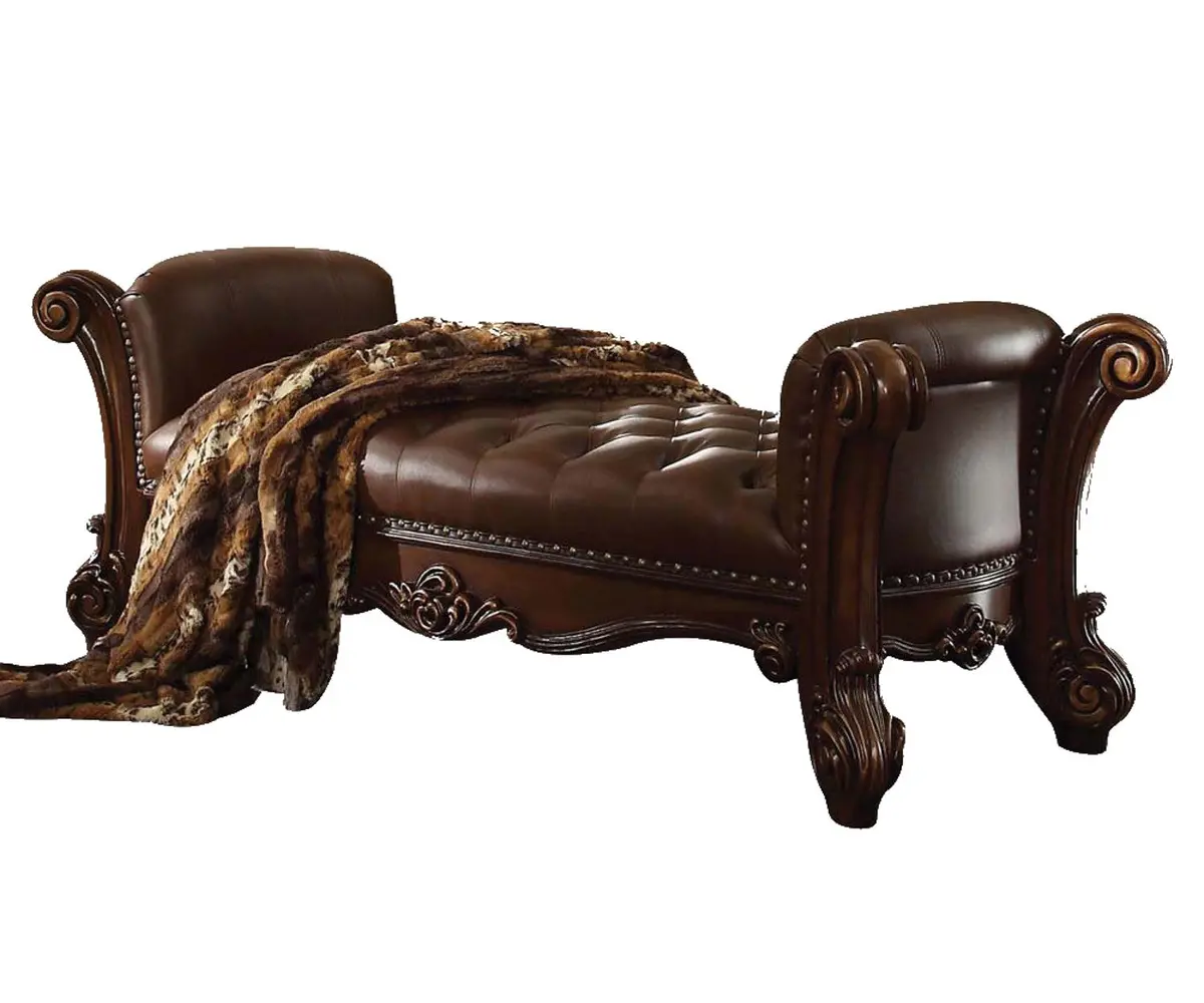 Acme Vendome Bench In Cherry 96490 1